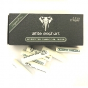 Трубочные фильтры White Elephant 9 мм Угольный - 20 шт.